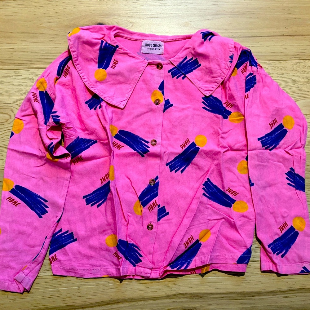 Bobo Choses Comet all over print blouse size 6-7y